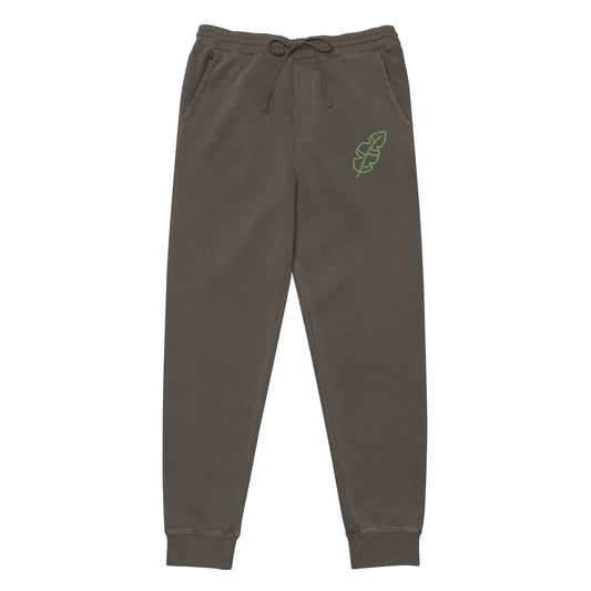 Unisex pigment-dyed sweatpants “Leaf Embroidery”