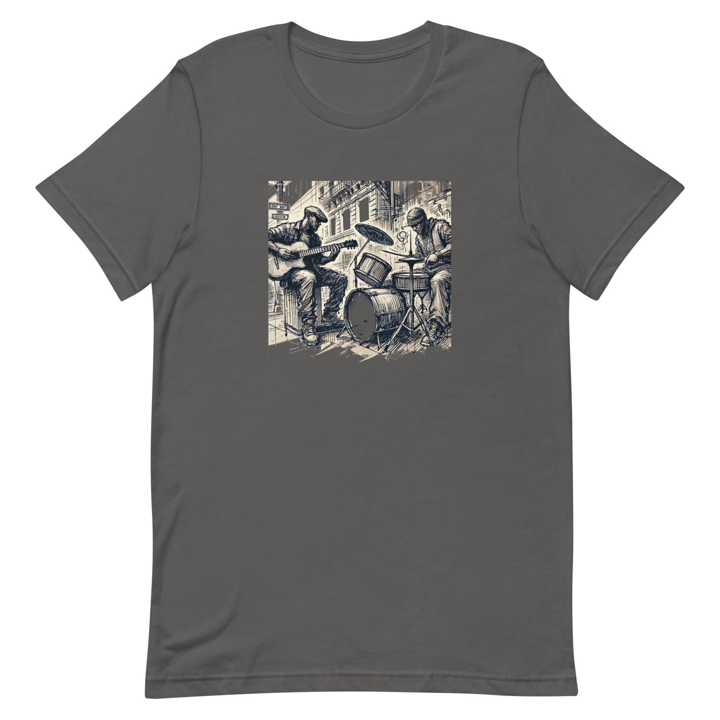 Unisex t-shirt “Guitar and Drummer Buskers”