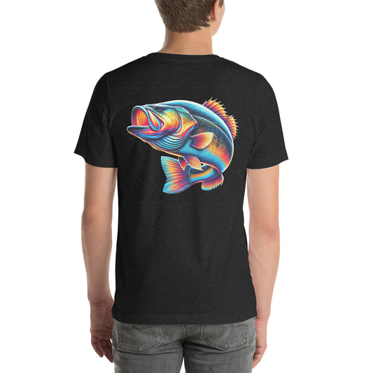 Unisex t-shirt "Neon Bass" Printed on back