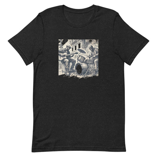 Unisex t-shirt “Guitar and Drummer Buskers”
