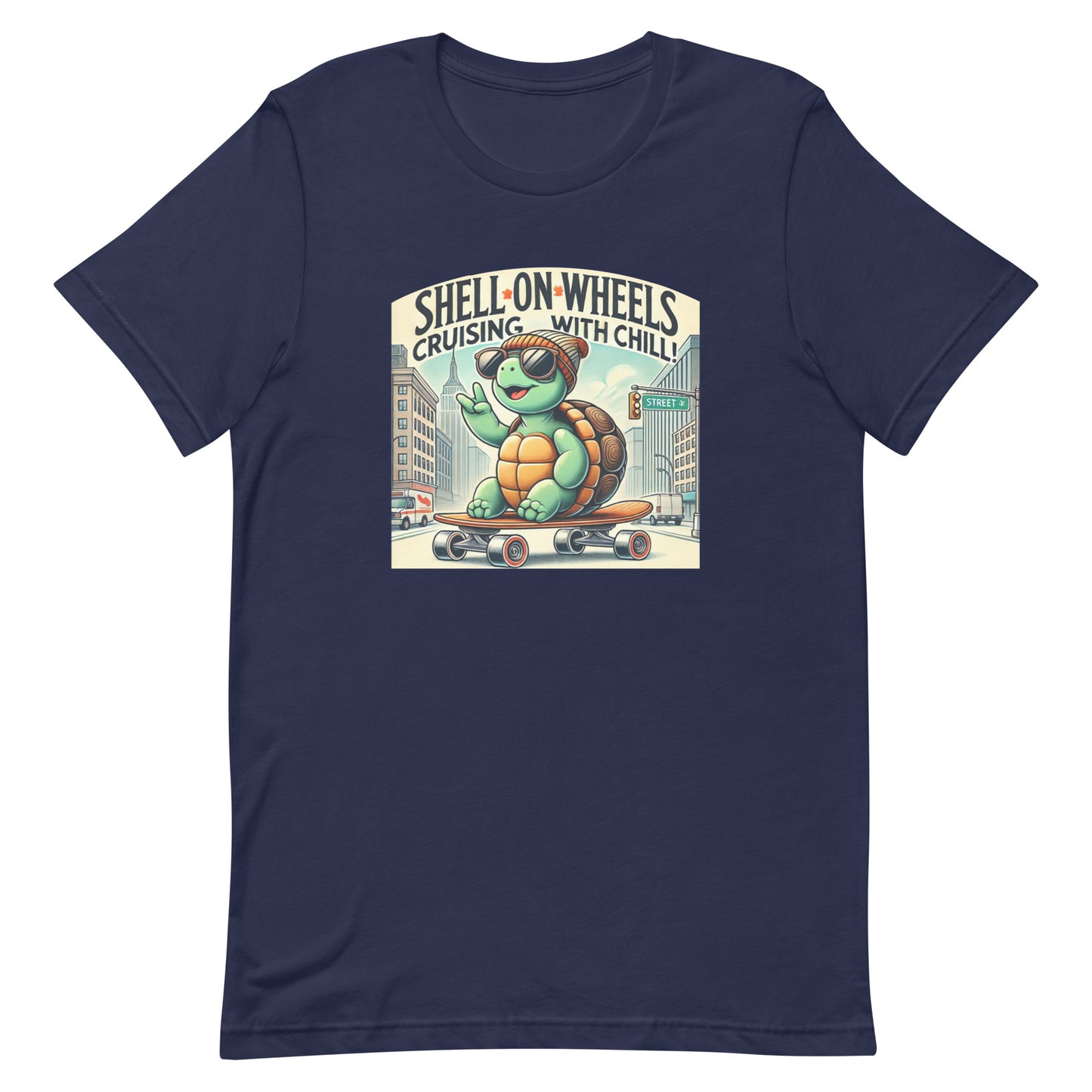 Unisex t-shirt "Shell On Wheels Skater Turtle"