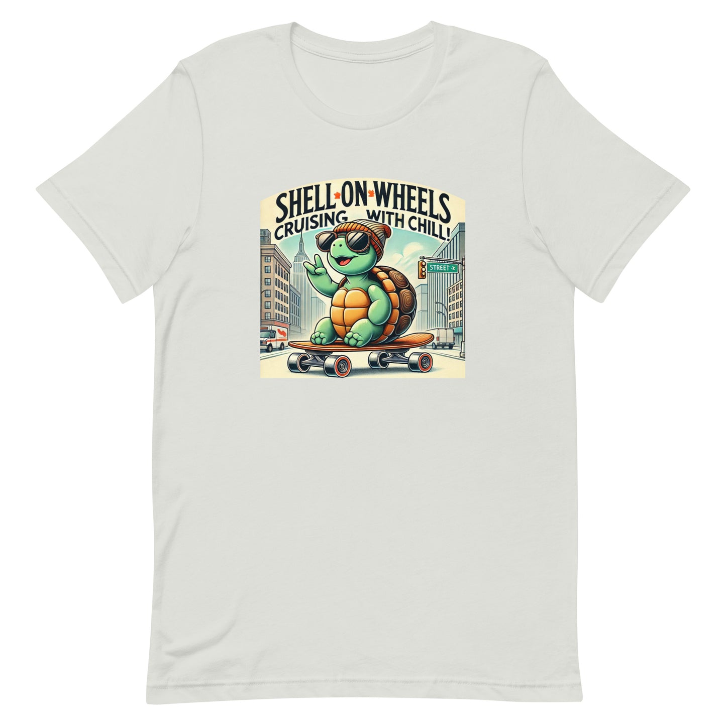 Unisex t-shirt "Shell On Wheels Skater Turtle"