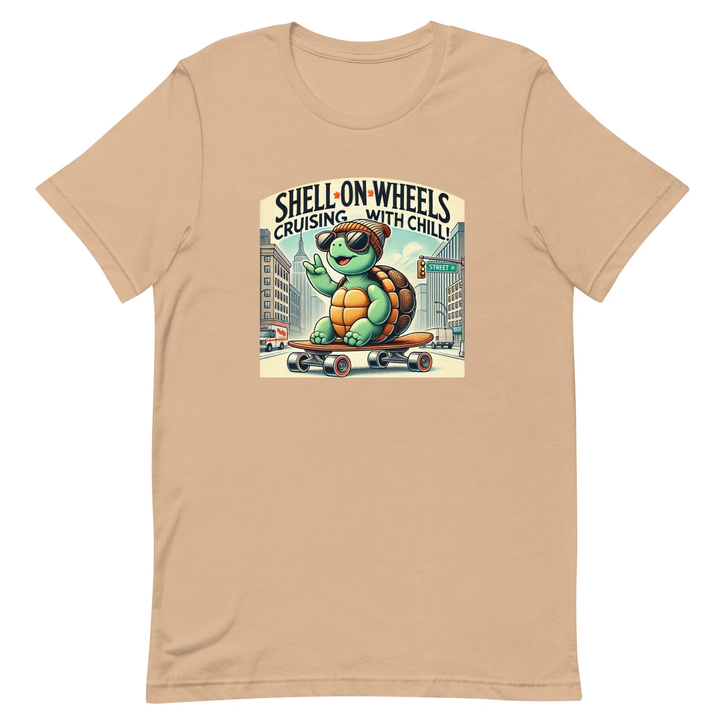 Unisex t-shirt "Shell On Wheels Skater Turtle"